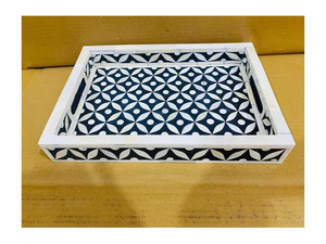 ถาดเสิร์ฟกระดูกฝังกระดูกถาดกระดูกอินเดียพร้อมลวดลายดอกไม้ปรับขนาดและสีได้ตามต้องการดีไซน์ที่หรูหราและทนทาน - Product Image 6