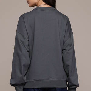 Sudadera de salón transpirable para mujer con textura suave, ropa informal, sudadera de mezcla de algodón para días informales - Product Image 4