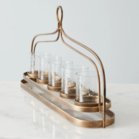 Support de bougie chauffe-plat en fer doré antique OEM, fait main, résistant à la chaleur, multi-usages, pour décoration intérieure, mariage, Noël WB