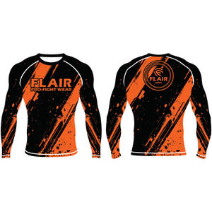 Personalizado Durable Nylon BJJ Rash Guard Larga Protección UV Anti-UV Compresión Camisa Transpirable y Cómodo - Product Image 6
