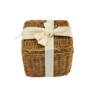 Adorno de Caja de Regalo de Ratán Ecológico Hecho a Mano, Decoración Navideña para Interiores para la Temporada Festiva - Product Image 5