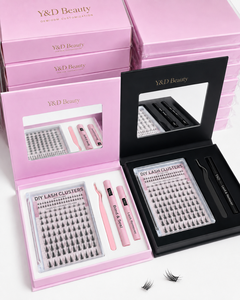 <span class=keywords><strong>Kit</strong></span> de <span class=keywords><strong>cils</strong></span> en bouquets DIY personnalisables en gros avec miroir, étiquette privée, extensions de <span class=keywords><strong>cils</strong></span> pré-coupées en segments - Product Image 1