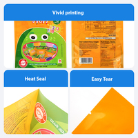 Emballage OEM pour bonbons, sachet à trois soudures avec fenêtre transparente, laminé, résistant à l'humidité, pour bonbons gélifiés et sucettes, certifié ISO