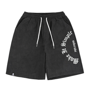 Haute qualité hommes été français éponge lavé à l'acide bouffée impression Shorts personnalisés Style Vintage Street Wear mode Shorts - Product Image 1