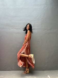 Robe longue à fleurs pour femmes-Style d'été sexy avec taille naturelle pour soirée cocktail quotidienne-Prix de gros - Product Image 2