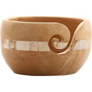 Cuenco de hilo de palisandro personalizado ecológico, soporte grande de madera pulida con diseño de patrón grabado Lightning Burn DE LA India - Product Image 4