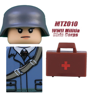WW2 quân đội Đức hỗ trợ y tế nhân viên hành động nhỏ xây dựng khối diễu hành binh lính đồng phục quân đội sĩ quan gạch đồ chơi - Product Image 2