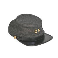 Gorro de Tela de Lana Azul Marino Estilo Kepi de Generales de Campo de la Unión en la Guerra Civil Estadounidense