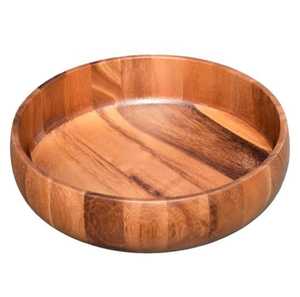 Bandeja de servicio redonda de madera natural de nuevo diseño con asa para mesa, restaurante y utensilios de cocina al por mayor - Product Image 3