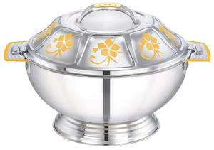 Cazuela de latón con diseño martillado Hot Case Hecho a mano Lujo Warm Hotpot Party Home Hotel Restaurant logo aceptar, Western - Product Image 5