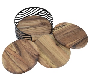 Garantía de calidad, soporte de madera personalizado, posavasos de bambú para bebidas, juego de posavasos de madera resistente al calor para mesa de centro, posavasos de piedra - Product Image 2