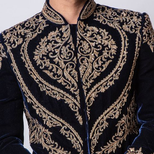 NEW--STUNNING--DESIGN of ZARDOZI EMBROIDERY on SHERWANI & ALSO MATCHING SHOE WITH DRESS for PARTY-WEAR/WEDDING@2022 - Product Image 1