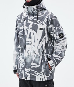 Chaqueta de esquí de camuflaje degradado impermeable de invierno para hombre con cierre de cremallera, equipo de snowboard aislado a prueba de viento para adultos - Product Image 4