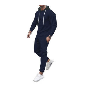 ขายส่งที่กําหนดเองซ้อนชุดสูทผู้ชายเหงื่อชุดสูทผู้ชายสองชิ้นฤดูหนาวกางเกงซ้อนชุดวอร์มสําหรับผู้ชายOEM - Product Image 2