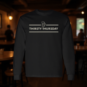 T-shirt à manches longues Thirsty Thursday pour adulte, avec motif de tasse de bière - Product Image 3