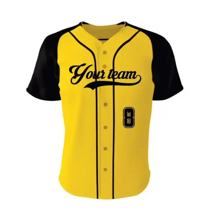 Source Custom Baseball T-Shirt Button Down Baseball Jersey Short Sleeve  Team Printed Logo Sports Jersey on m.