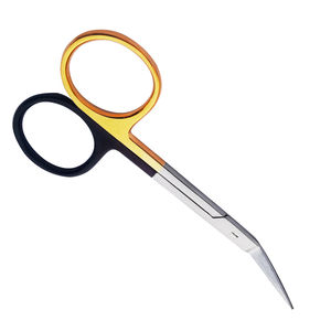 QNQ Ciseaux Wilmer Converse de haute qualité TC 10.5 cm Ciseaux nasaux coudés avec poignée noire dorée Source d'alimentation manuelle en gros - Product Image 3