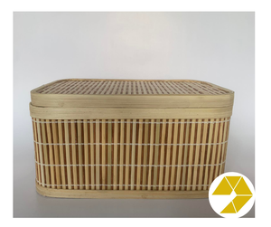 Cesta de Picnic de bambú resistente, caja tejida Natural ecológica para almacenamiento de alimentos, Picnics al aire libre, cesta de Picnic de bambú de viaje, elegancia - Product Image 4