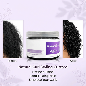 Crème Coiffante Bio à Base de Plantes Noire Sans Résidus Protection Thermique Lissante Tenue Moyenne Unisexe pour Cheveux Bouclés et Crépus - Product Image 6