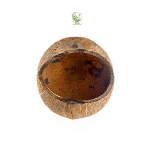 เครื่องให้อาหารนกกะลามะพร้าวธรรมชาติเป็นมิตรต่อสิ่งแวดล้อมทำด้วยมือชามอาหารสัตว์เลี้ยงทรงกลม - Product Image 1