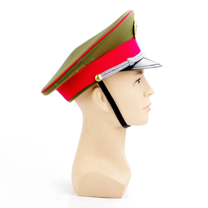 Couvre-chef de cérémonie de style personnalisé de meilleure qualité Casquettes de visière Chapeau à visière rouge réglable en gros - Product Image 4