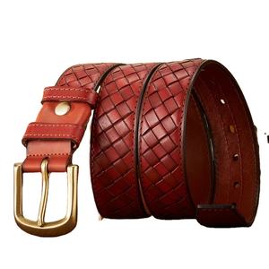 เข็มขัดหรูผู้หญิงเอวกว้าง3.3ซม. สำหรับชุดเดรสและกางเกงยีนส์สไตล์วินเทจพร้อมหัวเข็มขัดสีทอง - Product Image 5