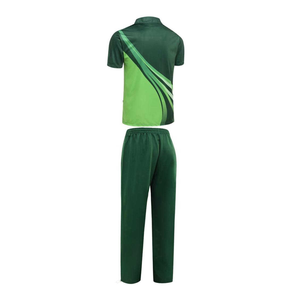 Uniformes de cricket en polyester 100% à demi-manches Premium Ensemble respirant avec nom et numéro de logo personnalisés - Product Image 2