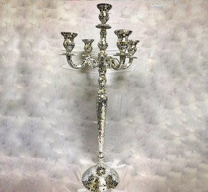 New Latest Silver <b>Mirror</b> <b>Mosaic</b> Work on Wedding Decor Candelabra Centerpieces Direct From Factory Full Handmade <b>Mosaic</b> <b>Mirror</b> - Product Image 6