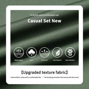 Custom <b>Men's</b> 100% Cotton Zip Hooded Sweatsuits 2Pcs Sets Quick Dry Heavyweight Sweatpants Breathable Loose Fit for Spring Solid - Product Image 6