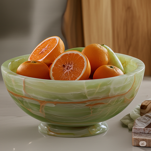 Bol en onyx vert clair viral, fait à la main, en pierre naturelle, plat à bonbons, décoration d'intérieur de luxe, tendance, héritage artisanal de 35 ans, vérifié par Alibaba - Product Image 2