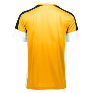 2023 nuevo diseño azul cielo conjunto de camisetas de fútbol logotipo personalizado uniformes de fútbol Unisex camiseta de fútbol en blanco 100% poliéster ropa de secado rápido - Product Image 3