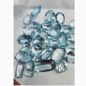 39 pièces d'aigue-marine naturelle 8mm à 17mm ovale poire octogone facette 105 Cts Lot Iroc ventes coupe de pierres précieuses de haute qualité US $373 pour tous - Product Image 4
