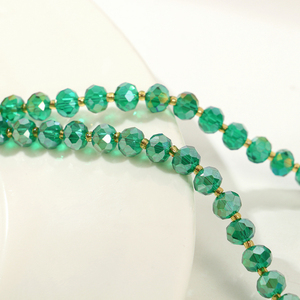 Collar de Moda con Cuentas de Piedras Preciosas, Ajustable, para Chicas, Estilo Minimalista, con Cuentas de Cristal Rondelle, Regalo de Boda - Product Image 5