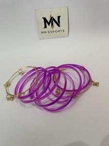 MN EXPORTS Brazaletes de Cristal de Moda/Brazalete de Gelatina para Mujeres y Niñas, Talla Personalizable, Estilo Ángel, Color Personalizado, Acabado Pulido - Product Image 5