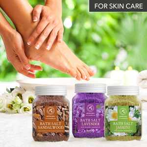 Set Corporal de Sal Marina Natural Aromatika con Sándalo, Lavanda y Jazmín para Baño 3 en 1, 3 x 400g, Kit de Aromaterapia SPA - Product Image 6