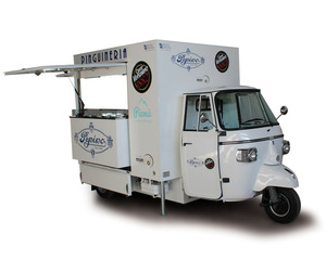 Camion de restauration électrique en acier, 3/4 roues, unité mobile de traiteur, four à pizza, machine à glace molle, résistant à la rouille, café/pizza/taco/glace - Product Image 4