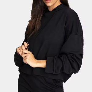 Sweat-shirt à capuche avec logo personnalisé de haute qualité pour femmes, imprimé en molleton de coton de grande taille - Product Image 1