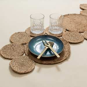 Napperon en jacinthe d'eau naturelle sans BPA personnalisé Boho paille tissée en jonc de mer - Product Image 3