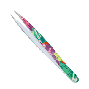 ชุดแหนบถอนคิ้วปลายเอียงพิมพ์ลายดอกไม้สวยงามดีไซน์ใหม่สำหรับถอนขนคิ้ว - Product Image 4