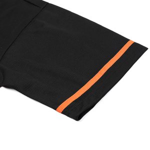 Black <b>Baseball</b> Jersey With Orange Trim Short Sleeve Button Front Mesh Unisex Adult Sport Apparel - Product Image 6
