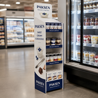 Unités de supports de présentoir d'aliments en carton ondulé personnalisé pour croustilles de supermarché étagères de présentation de biscuits en carton FSDU