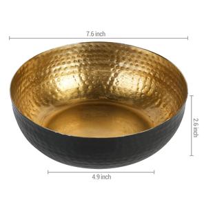 ชามโลหะทุบสีทองสีดำสำหรับตกแต่งแบบทันสมัยชามใส่ผลไม้สำหรับใส่อาหารงานแต่งงานในวันเดือนรอมฎอน - Product Image 3