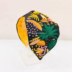 Hand Embellished Floral Theme Seed Glass Beads Made Hair Accessories High Quality Classy Turban Style <b>Headbands</b> Hair Bands - Product Image 5