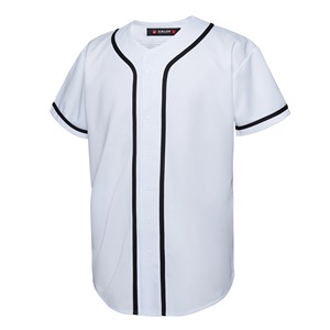 Jersey de béisbol de manga corta con botones para hombre, conjuntos de uniformes deportivos de Hip Hop, camisa transpirable de poliéster 100% - Product Image 1