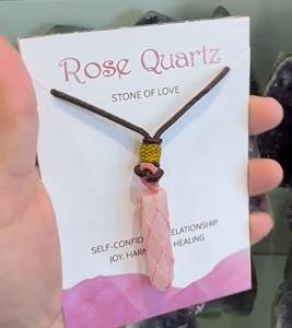 Colgantes de hilo de cuarzo rosa Joyas DE LA India - Product Image 1