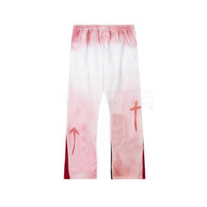 Pantalones acampanados ajustados para hombre, pantalones apilados acampanados transpirables de algodón y poliéster para hombre - Product Image 4