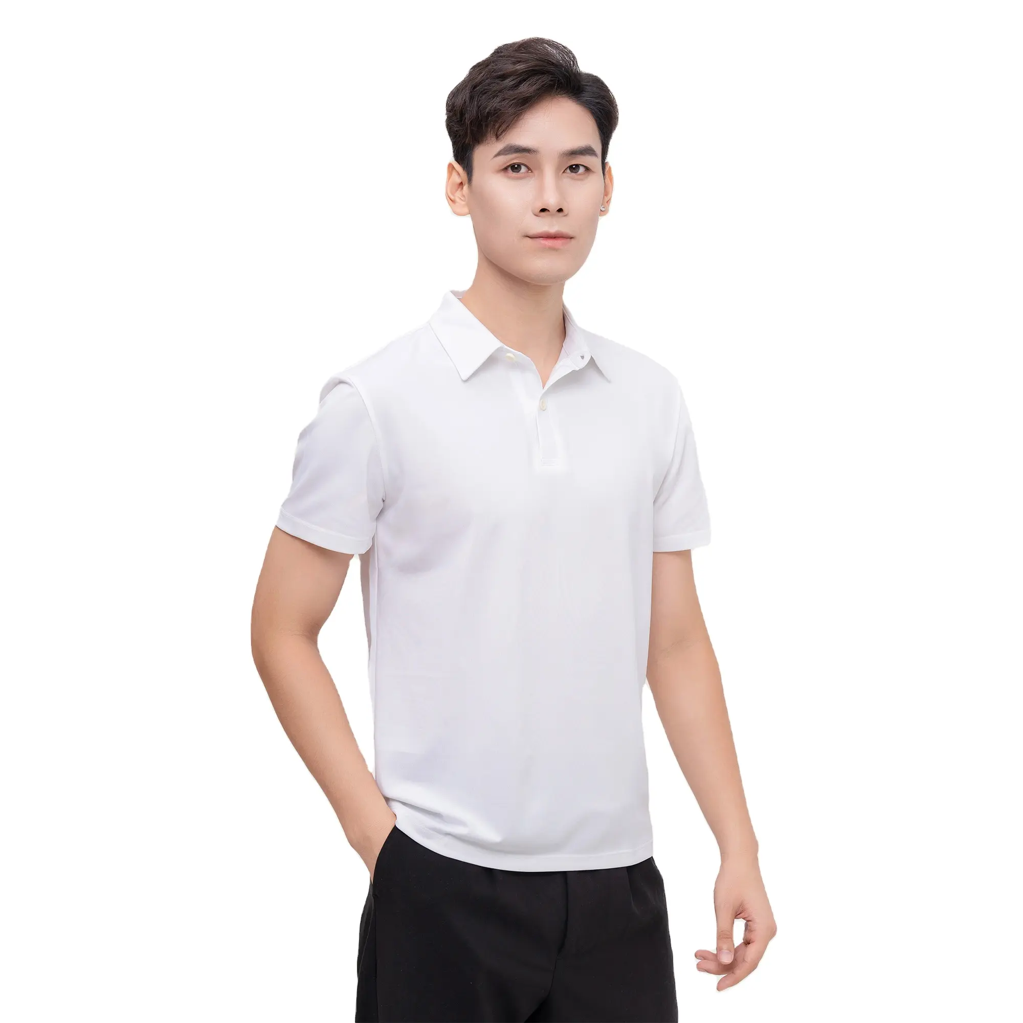 Conjunto de camiseta y cárdigan formal para hombre al por mayor 100% algodón poliéster mezcla transpirable nuevo diseño OEM con manga corta larga
