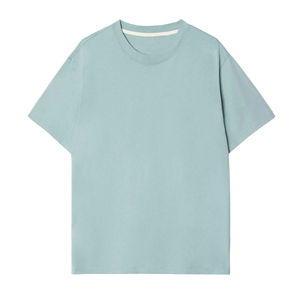 เสื้อยืดผู้ชายไซส์ใหญ่ ผ้าคอตตอนถักเนื้อหนา 100% สีพื้น ทรงหลวม ไหล่ตก สไตล์สตรีทแวร์ คุณภาพดีที่สุด - Product Image 1