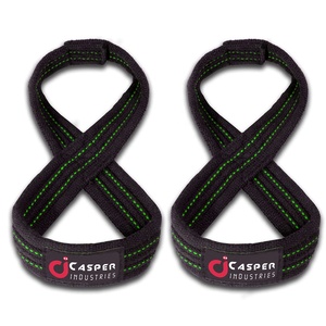 Poids de levage Figure 8 Bretelles 100% coton Dernières Créations Respirant Figure 8 poids Sangles de Levage Gym Fitness Bodybuilding F8 - Product Image 6