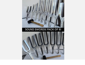 Épées sonores (lot de 8) incluant 528 Hz, accord géant (D288/A432) et cloche sonore... - Product Image 3